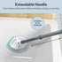 Casabella Tub & Tile Brush - Bathroom Cleaning Brush, Extendable Handle, All-Around Dual Bristles, Bristled Head, Non-Slip Grip...
