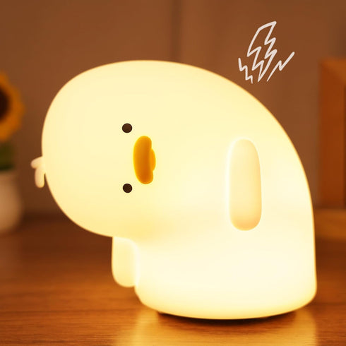 Attivolife Duck Night Light, Silicone Why Duck Lamp, Silica Gel Nursery Bedside Lamp with Dimmable Rechargeable, Best Decor for Bedroom Living Roo...