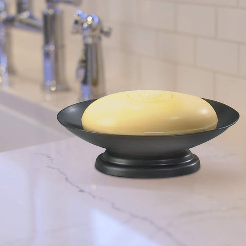 nu steel Bogart Oil Rubbed Bronze Bar Soap Dish & Tray for Bathrooms, Kitchen Sinks, Countertops...