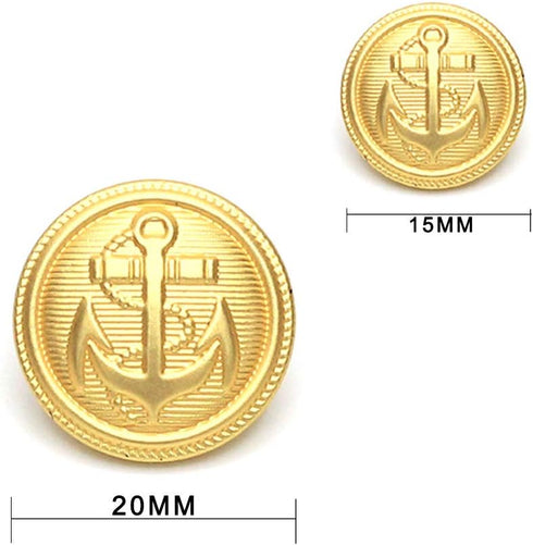 11 Pcs Gold Metal Blazer& Suit Buttons Set -Premium Sewing Buttons for Coat Jacket...