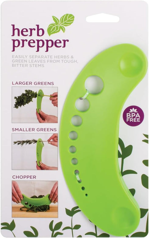 HIC Kitchen Herb Prepper Stripper Mezzaluna Chopper, BPA Free...