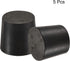 MECCANIXITY Rubber Tapered Plug 24mm to 28mm Solid Test Tubes Bungs Stopper Black for Lab Home 5 Pieces...
