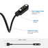 Charger Cable Intended for Popglory P96 Smart Watch Charger 1.6ft USB Portable Replacement Magnetic Charging Cord Compatible with Popglory P96 Cha...