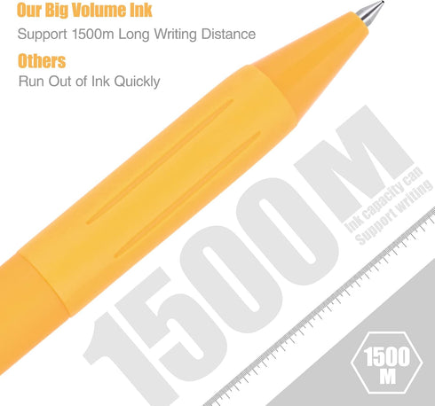 14-Pack Pastel Ballpoint Pens, Medium 1.0mm Black Ink, Retractable - For Smooth Writing and Journaling...