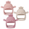 Socub 3 Pack Silicone Baby Teether Toys for Infants 3+ Months, BPA Free Anti-Drop Silicone Mitten Teething Toy for Soothing Sore Gums, Baby Chew T...
