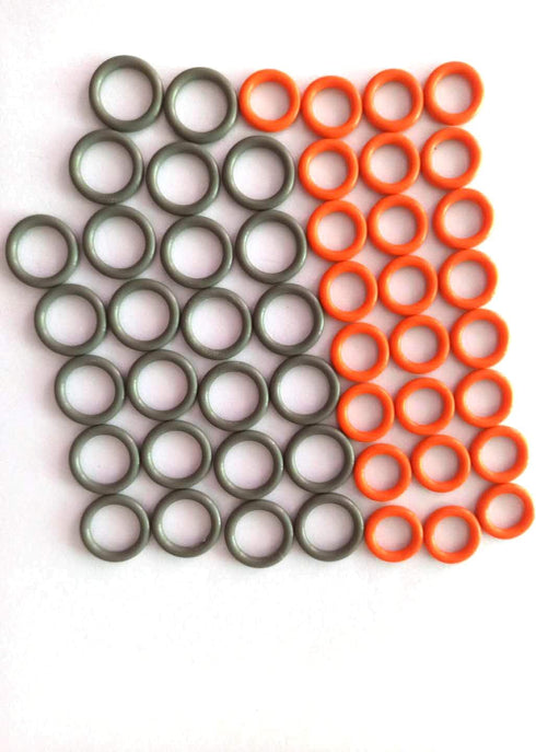 palart 1/4" & 3/8" Pressure Washer QD Colored O-Rings (1/4''&3/8''(25+25) 50 Pack ?Red+Grey?,M22 Quick Connect Coupler...