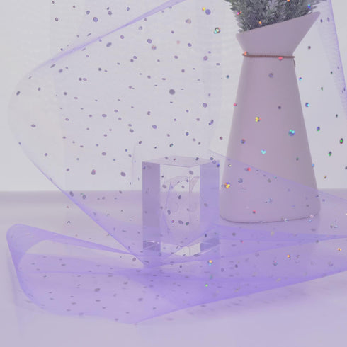 Glitter Tulle Rolls, 6” by 50 Yards (150FT) Netting Fabric Tulle for Tutu Skirts Sewing Birthday Wedding Party Decoration (Lavendar)...