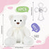 Karenhi 10 Inch The Lord's Prayer Bear with Ribbon Stuffed Bears Plush White Plush Stuffed Animal Religious Baptism Gifts for Girls Boys Baby...