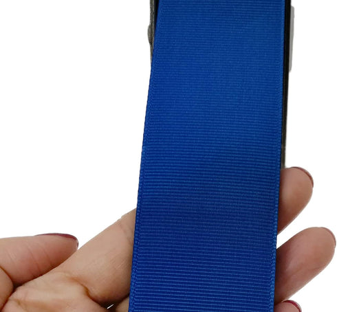 One Roll 50 Yards Soild Royal Blue Grosgrain Ribbon 1 1/2 inch Flower Bouquets Ribbons- Thick Gift Wrapping Ribbon-DIY Crafts Bow Hair Headband Ac...