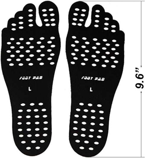 Beach Foot Pads Barefoot Adhesive Invisible Shoes Stick on Foot Pad Stickers Stick on Soles Anti-Slip Waterproof Silicone Unisex Footing Pad for S...