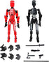 T13 Action Figure,Dummy 13 Action Figure Lucky 13 Action Figure 3D Printed Multi-Jointed Movable, Nova 13 Action Figure Toy (Black+Red)...