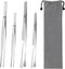 4 Pcs Kitchen Fine Tweezer Tongs, AHIER 12” and 10” Stainless Steel Food Tweezers Set, Long Food Chef Tweezers Cooking Tweezers for Surgical, Cook...