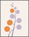 Posterizer 1 pcs-minimalist dainty flowers in orange and purple art 2-Abstract & Modern Art-Floral & Botanical Art-Chic Home Decor- unframed wall ...