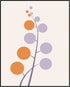 Posterizer 1 pcs-minimalist dainty flowers in orange and purple art 2-Abstract & Modern Art-Floral & Botanical Art-Chic Home Decor- unframed wall ...