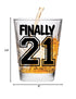 Make Em Laugh Finally 21 Birthday Shot Glass - Birthday Gift - Celebrate Turning Twenty-One - 21st Birthday Gifts for Him or Gifts for Her - Shot ...
