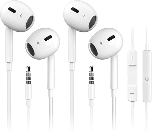 Wired Earbuds,?Ultra Clear Calls & no Noise? Headphones Earbuds Wired 3.5mm, in-Ear Earphones with Mic, Compatible with iPhone/iPad/Android/Laptop...