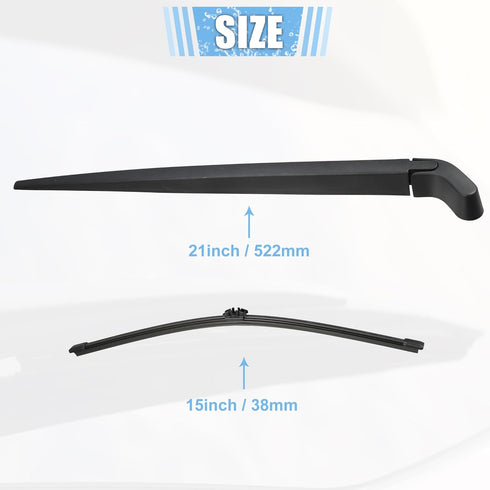 ACROPIX Rear Windshield Wiper Blade Arm Replacement Set OEM Quality Fit for Volvo XC60 2009-2011 - Pack of 2...