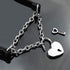 Goth Choker Necklaces for Women, Black Choker and Heart Padlock Day Collar with Key, Black PU Leather Choker Collar for Women...