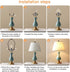 8 Inch Lamp Harp, 2 Set Black Lamp Shade Harp Holder with Finial, DIY Detachable Replacement Lampshade Adapter Harp Bracket Hardware for Table & F...