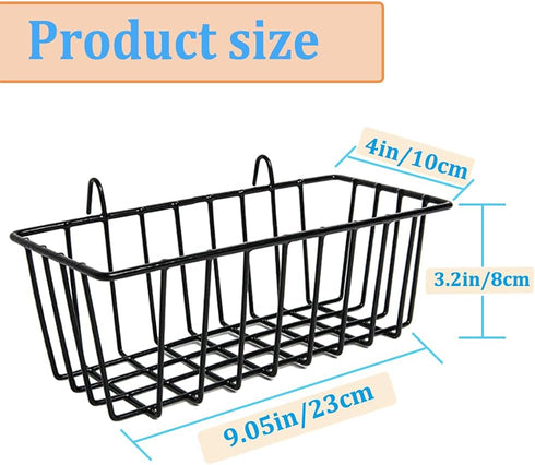 3 Pack Wire Baskets,Wall Grid Panel Hanging Wire Basket,Wall Storage and Display Basket for Cabinet & Pantry Organization and Kitchen,Bathroom,Bed...