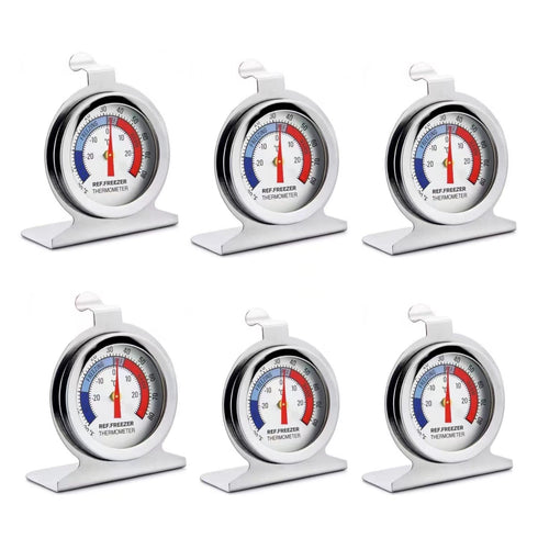 6 Pack Refrigerator Freezer Thermometer, Large Dial Freezer Thermometer, Freezer/Refrigerator/Fridge Temperature Cooler...