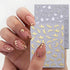 8 Sheets Bronzing Flower Leaf Nail Stickers 3D Self-Adhesive Flowers Nail Art Stickers Gold Silver Rose Gold Floral Leaves Nail Decals Summer Nail...
