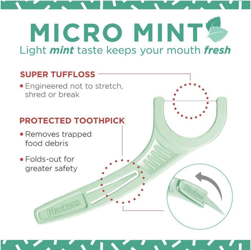 Plackers Micro Mint Dental Flosser...