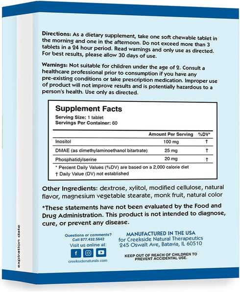 Focused Mind Jr., Focus and Memory Support for Children, Pediatrician Formulated, Stimulant Free Attention Support with Inositol, DMAE, Sugar-Free...