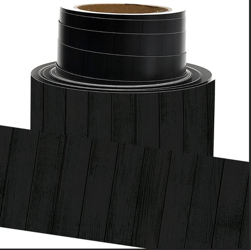 Youngever 52.5 ft Bulletin Board Borders for Classroom Decoration (Black Wood Design)...