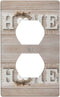 Home Wall Plate 1 Gang Single Duplex Outlet Decorative Electrical Receptacle Cover Modern Abstract Switch Plate Cover for Kitchen Home Decor White...