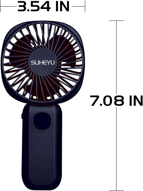 Portable Handheld Fan,Small Fan USB Rechargable with 4000mAh Battery as Powerbank, Mini Fan in LED Nightlight, Cooling Personal Fan for Travel, Ou...