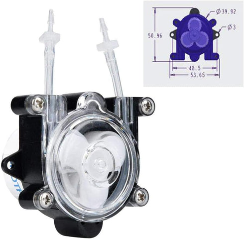 Peristaltic Pump,DC12V Mini Peristaltic Pump for Laboratory Bioengineering G528 32x23mm(1 * 3)...
