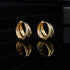 18K Gold Plated Hoop Earrings for Women Double Hoops Huggies Punk Earrings for Tenngirls...
