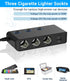 Car Charger Splitter 200W, Qidoe 3 Socket Cigarette Lighter Adapter with PD30W USB-C & QC3.0 Multi USB Car Charger DC Outlet Cigarette Splitter Po...