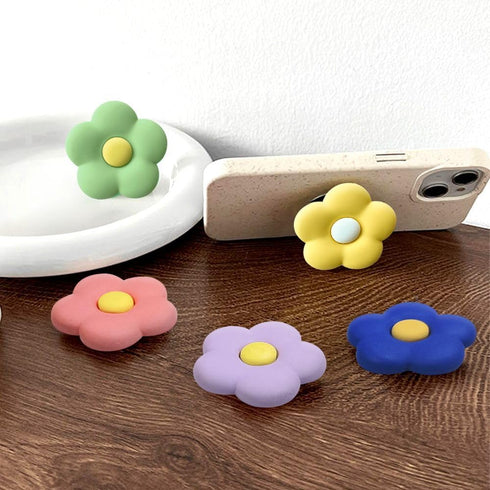 Cute Daisy Flower Shape Collapsible Expandable Multi Functional Mobile Phone Grip & Kicktand?Yellow...