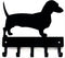 Dachshund Key Holder for Wall - Small 6x5 inch with 5 Hooks - Made in USA...