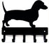 Dachshund Key Holder for Wall - Small 6x5 inch with 5 Hooks - Made in USA...