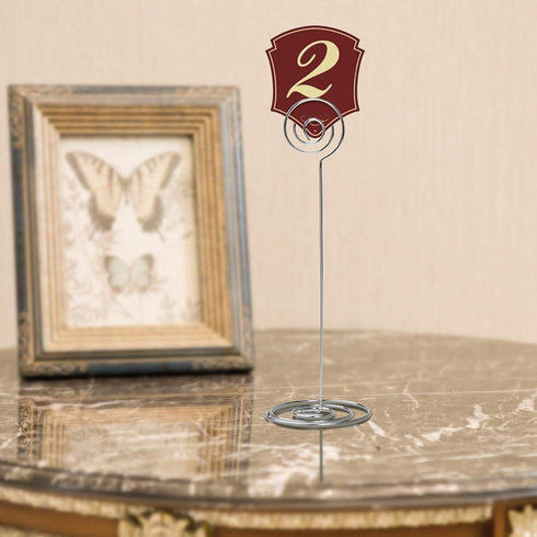 Place Card Holders - 10pcs 8.6" Tall Table Card Holders Table Number Holders Table Picture Stand Wire Photo Holder for Place Cards Wedding Party O...