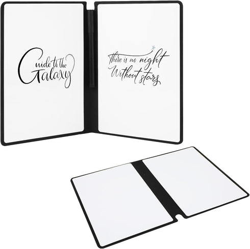 Portable Dry Erase Notebook, Reusable A5 Small Whiteboard with Marker Cleaning Cloth Double-Sided Dry Erase Writing Board for Office School Home B...