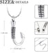 constantlife Cremation Jewelry for Ashes Urn Memorial Necklace Fish Hook Design Stainless Steel Pendant Keepsake Ashes Holder...