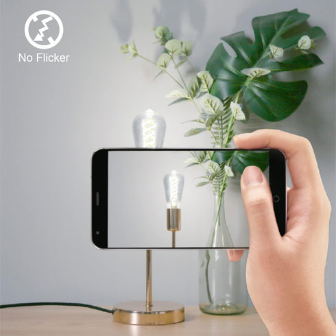 ST58 (ST19) LED Edison Bulbs 45 Watt Equivalent, CRI 80+, High Brightness Daylight White 5000K Smoky Grey Glass, Dimmable Antique LED Filament Bul...