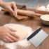 Plastic Bread Scraper Dough Cutter with Measuring Scale Multipurpose Bench Scraper Kitchen Tool Pastry Scraper for Cake Baking Food Pizza Stainles...