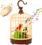 HWD Voice-Activated Induction Birds Birdcage Toy, Talking Chirping Fluttering Parrot Birds Toys Gifts for Baby Toddler Kids Children (A)...