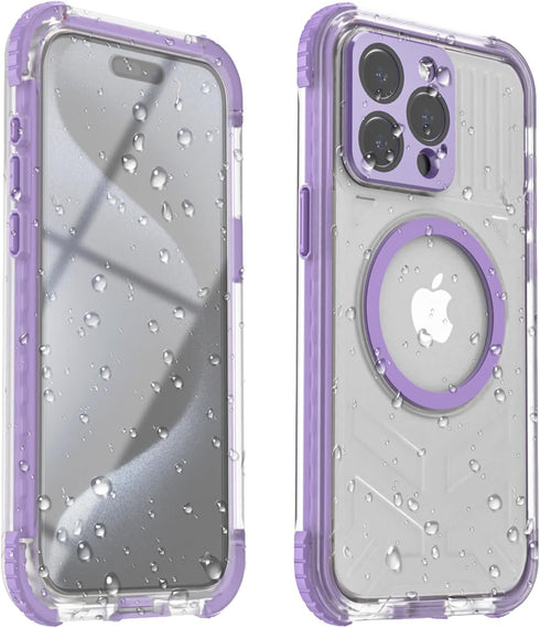 Magnetic Waterproof Case for iPhone 15 Pro Max ,Shockproof Heavy Duty Protection case ,Full Body Phone Case with Built-in Screen Protector/Wireles...