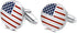 Mr.Van American Flag Cufflinks Platinum Plated Enamel USA Flag Cuff links Men's Accessories Gift for Men...
