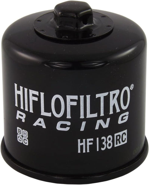HiFloFiltro HF138RC Black RC High Performance Premium Oil Filter, Single...