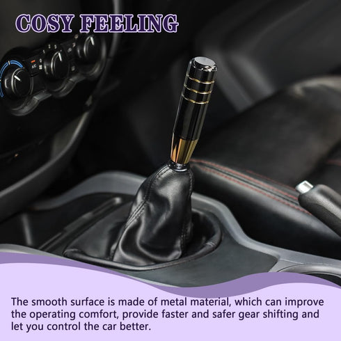 Car Gear Shift Knob Cover, Weighted Car Gear Shifter Manual Knob, Long Stick Shift Knob Gear Shifter Knob, Aluminum Alloy Weighted Manual Shift kn...