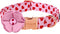 ARING PET Valentine's Day Dog Collar-Girl Dog Collar with Felt Flower, Cute Pink Heart Dog Collars Pet Collars with Metal Buckle...