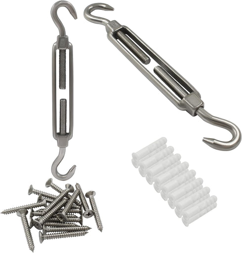 Shade Sail Hardware Kit 5.5 inch - Premium Stainless Steel for Triangle Rectangle Sun Shade Sail Installation, Reliable and Durable Garden Outdoor...
