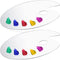Acrylic Paint Palette 2pcs 11.8 x 7.9 inches with Thumb Hole by DUGATO, Clear Oval-Shaped Non-Stick Acrylic Oil Paint Mixing Tray- Comfortable to ...